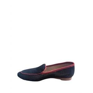 NEW LALISA women's sofia suede loafer in suede navy/ papaya